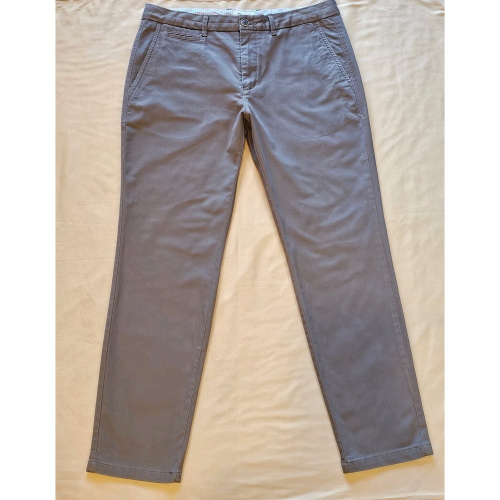 Perk Feel Good Slim Fit +Stretch Chino Brown Pants Mens‎ Size 34/30